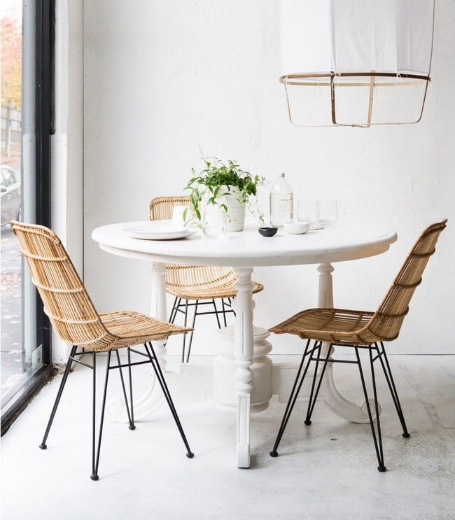 Sillas de fibras naturales para decorar