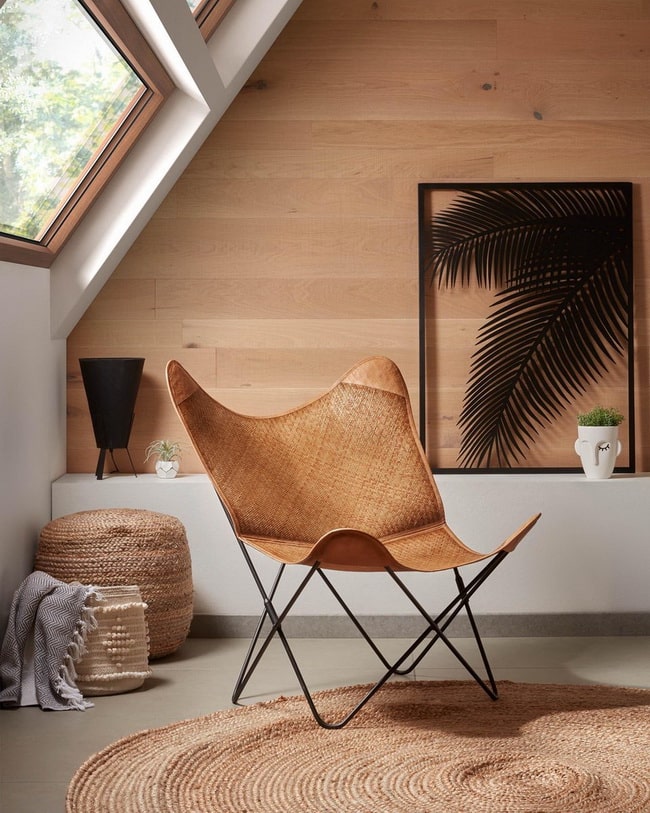 Sillón de fibras naturales