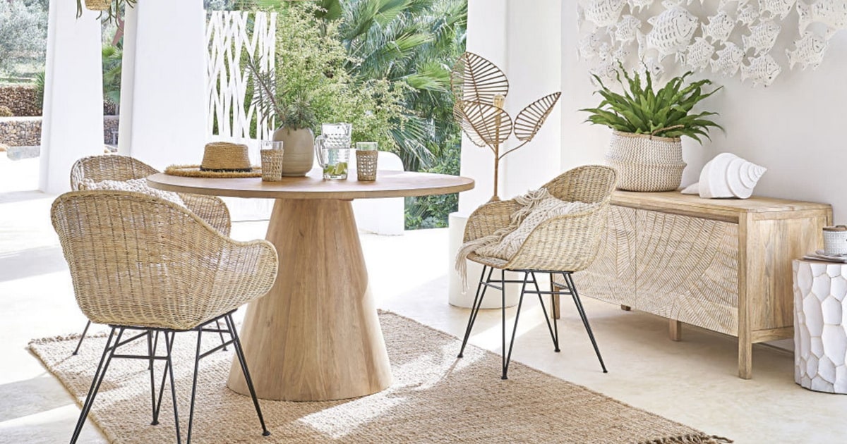 Sillas de fibras naturales para decorar