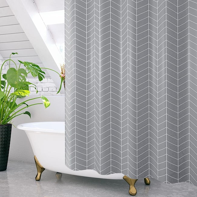 Cortinas de baño con patrones geométricos