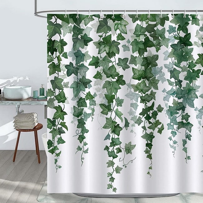 Cortinas de baño con diseños de plantas