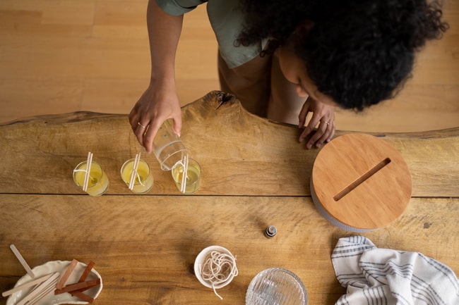 Hacer velas de parafina en casa