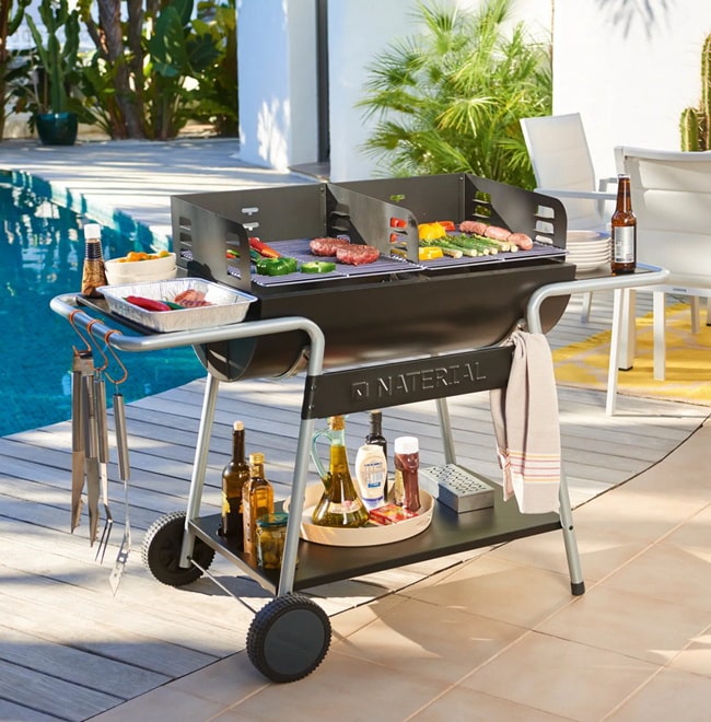Barbacoa con ruedas