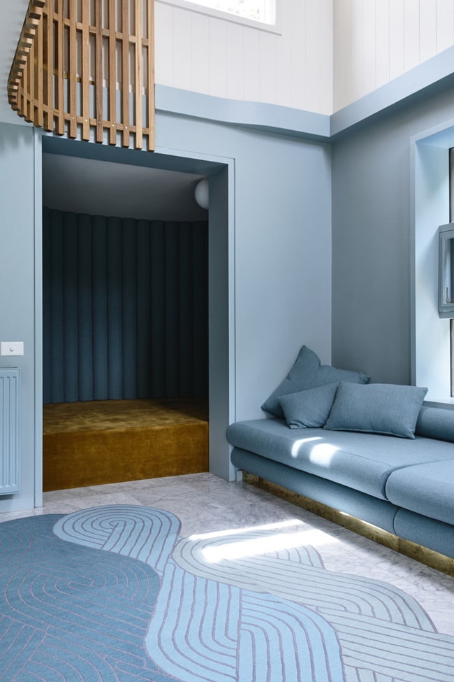 Decoración en diferentes tonos de azul