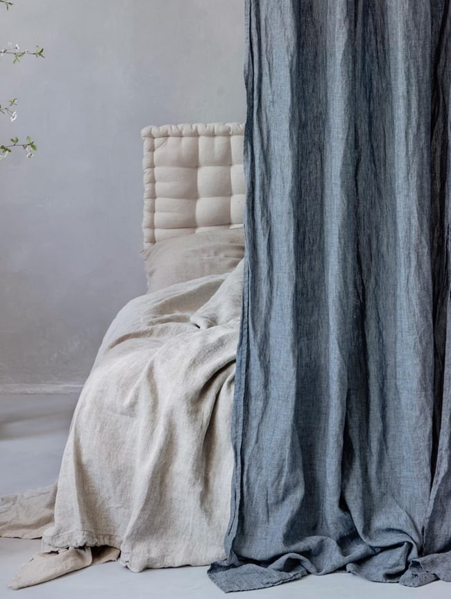 Cortinas de color para dormitorios modernos