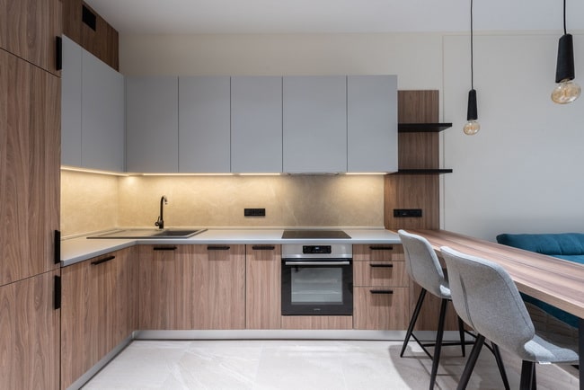 Frentes de cocina en color madera