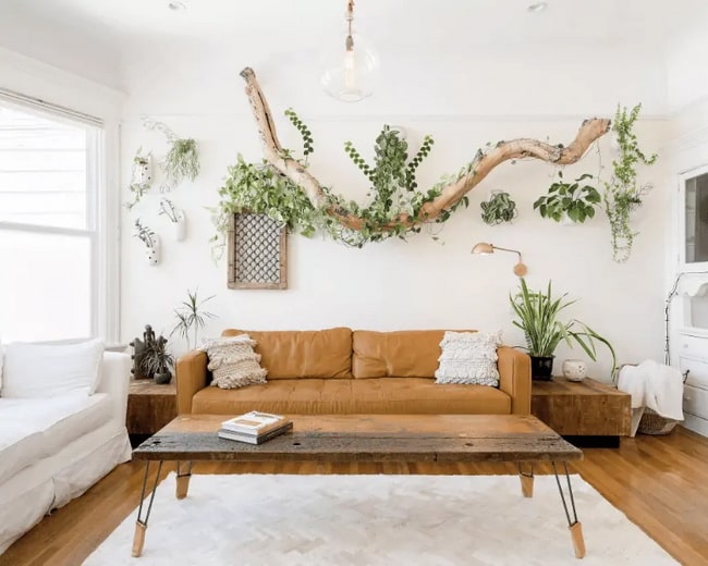 Decoración con elementos del bosque