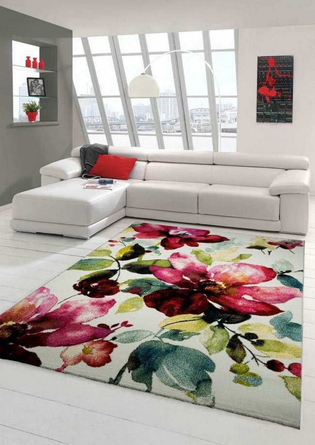 Alfombra con flores