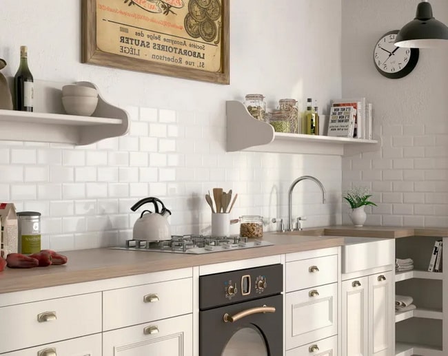 Azulejos blancos para cocina