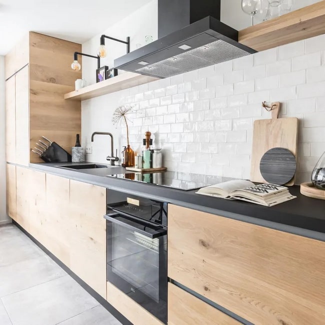 Azulejos de cocina blancos brillo