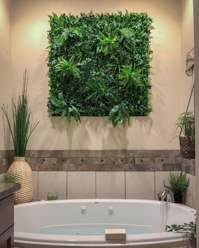 Jardines preservados en baños