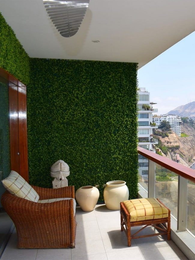 Jardín preservado en el balcón