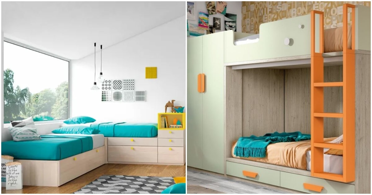 Cómo poner dos camas en una habitación pequeña