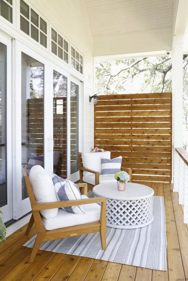 Celosía de madera para terraza