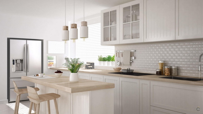 Cocina blanca hecha a medida