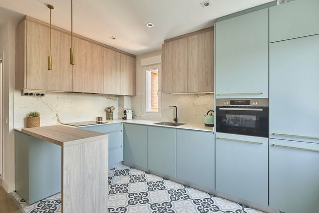 Cocina en "L" hecha a medida