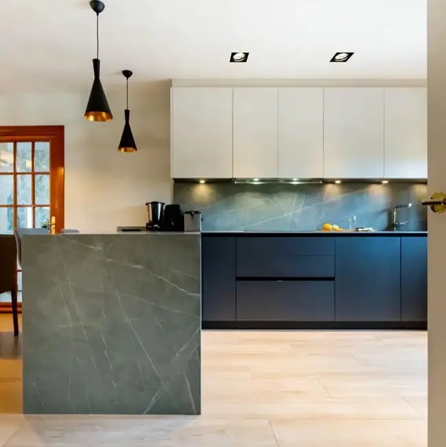 Cocina con península