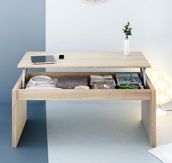 Mesa de centro elevable