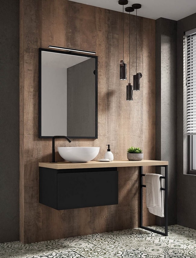 Madera en cuartos de baño