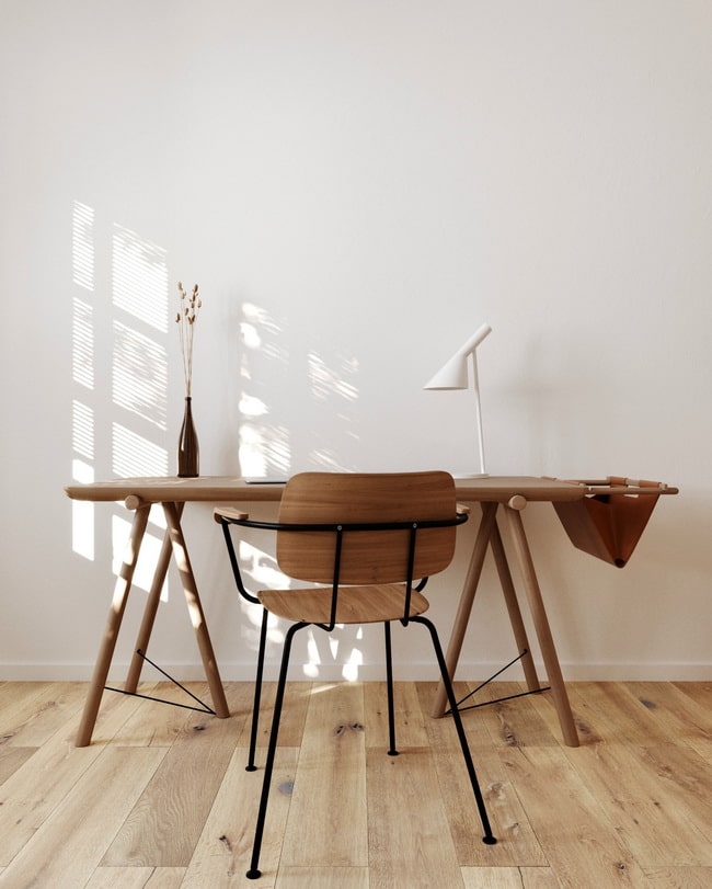 Mesa de trabajo de madera