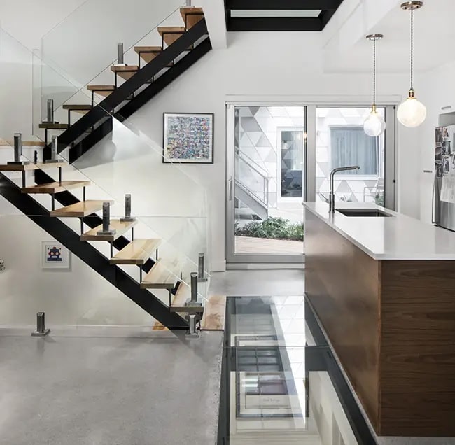Diseño moderno con mucho cristal