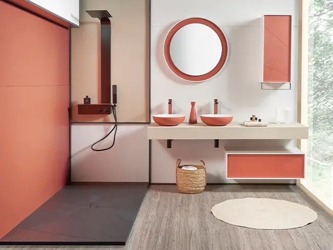 Color teja para decora el baño