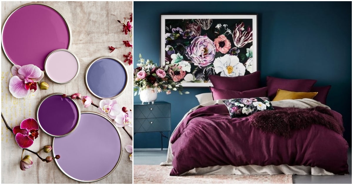 Colores que combinan con morado en decoración