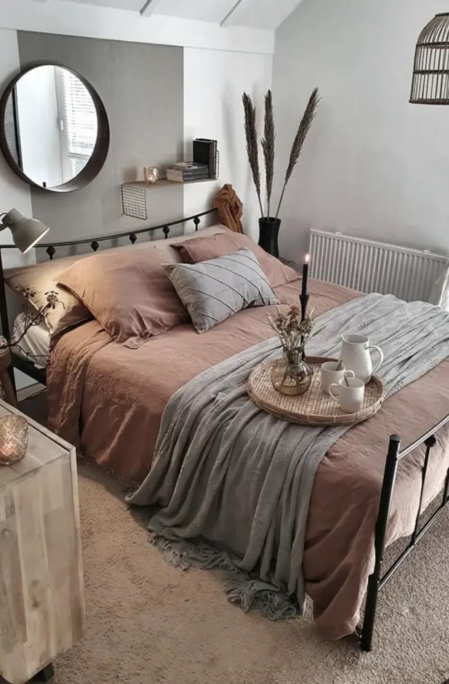 Gris para decorar dormitorios de adultos