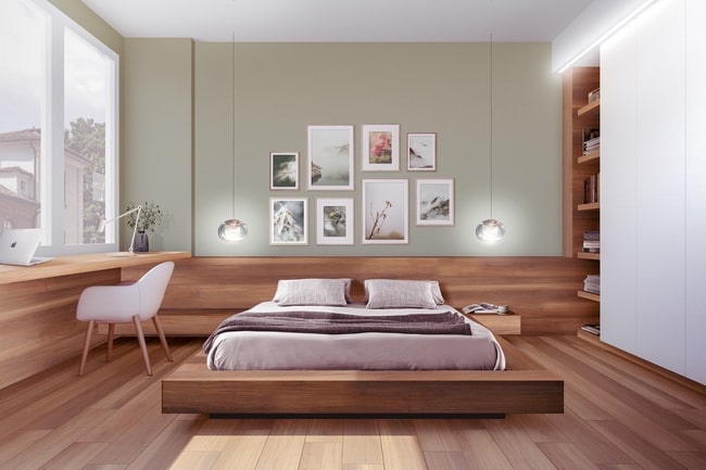 Friso de madera a media altura