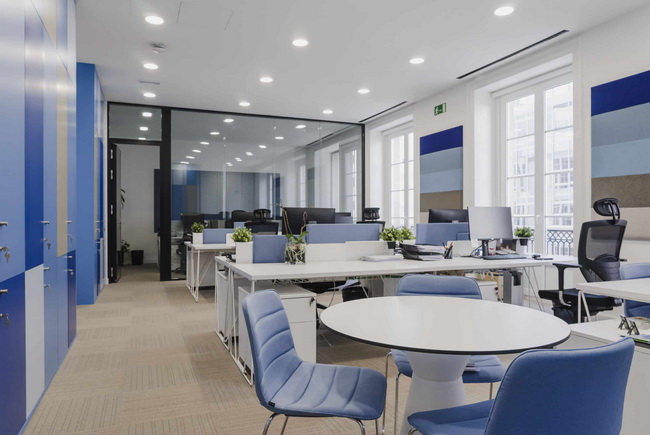 Mobiliario para oficinas con muchos trabajadores