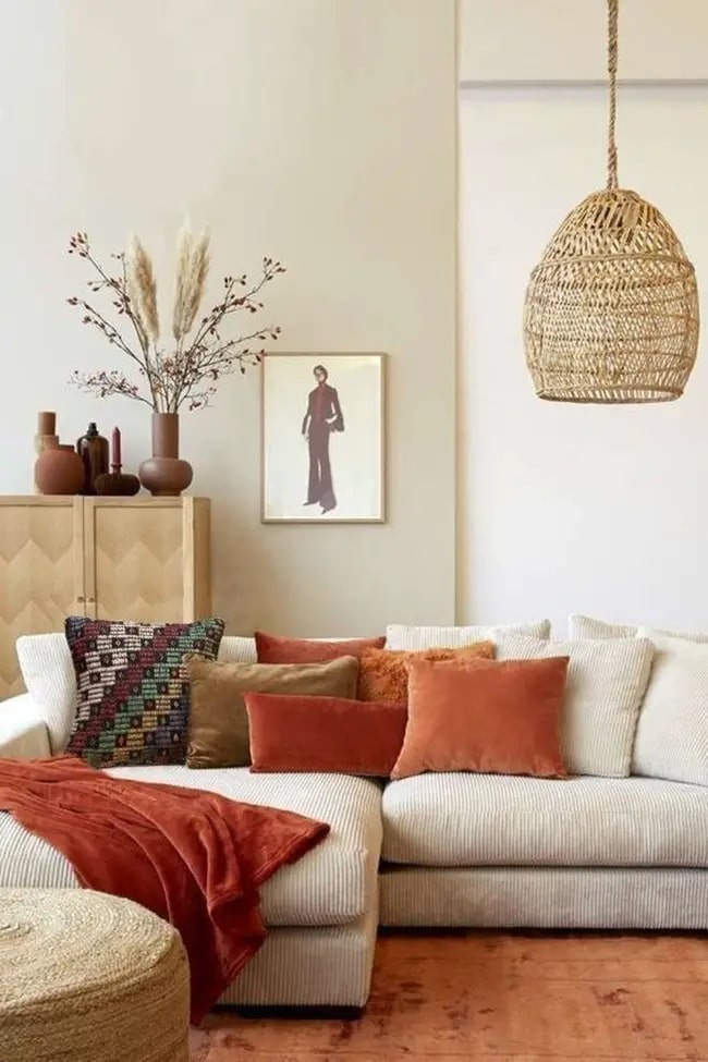 Beige y blanco para el salón