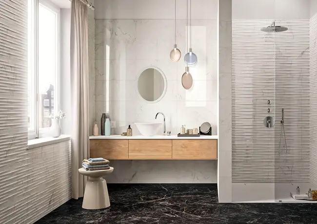 Cómo combinar azulejos en duchas