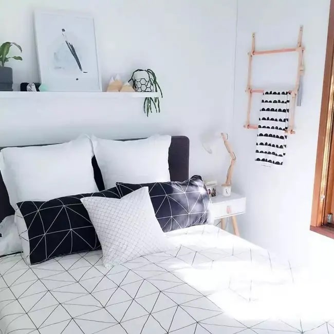 Estantes sobre la cama Estante para decorar la pared del cabecero de cama