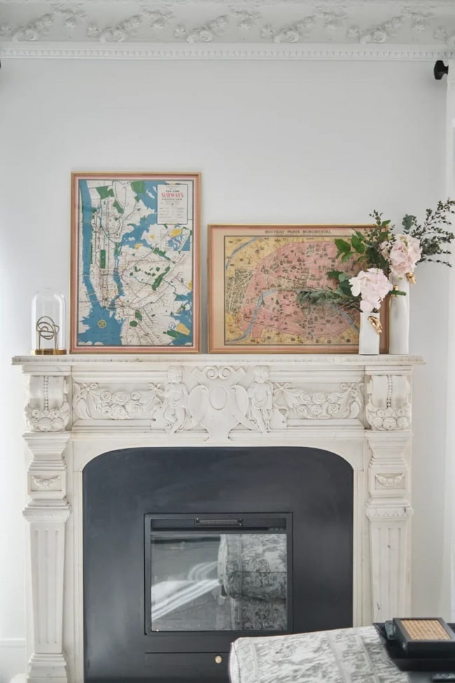 Posters para decorar la pared de la chimenea