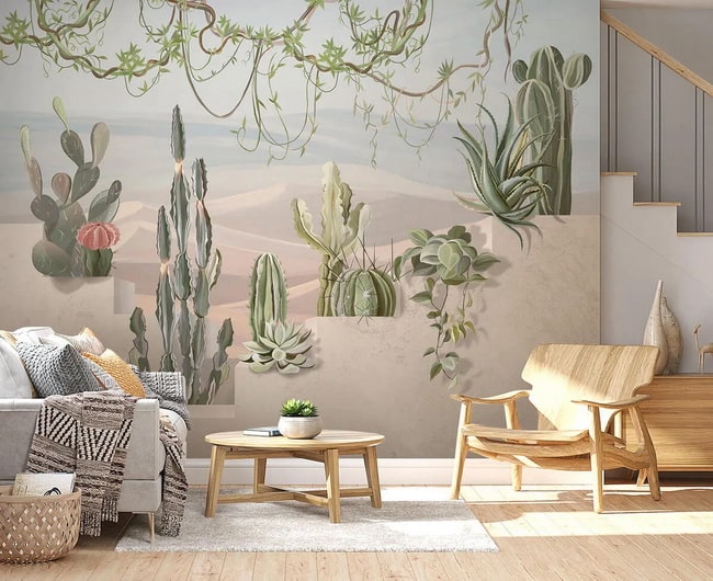 Papel pintado cactus