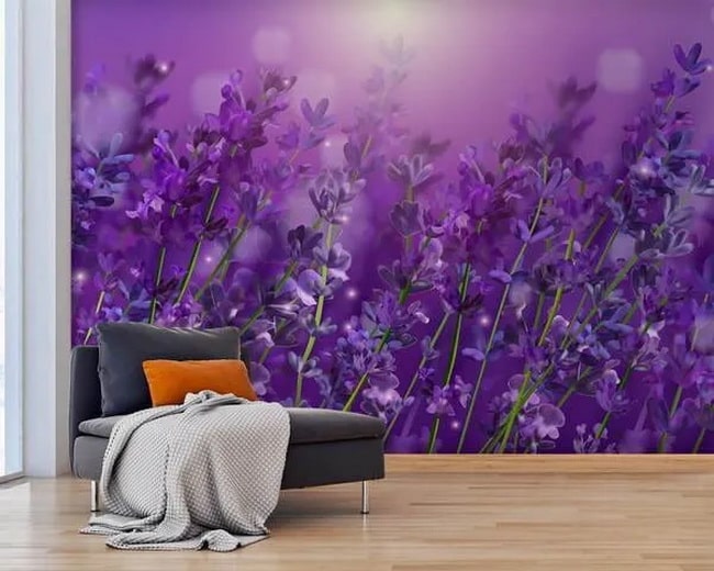 Papel pintado en el salón 