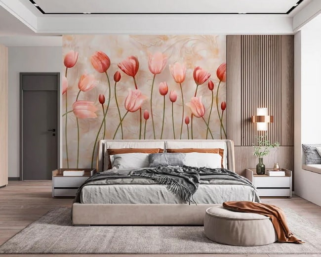 Papel pintado tulipanes