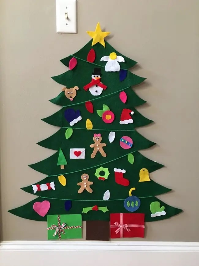 Árboles navideños infantiles Árbol de Navidad de pared para niños