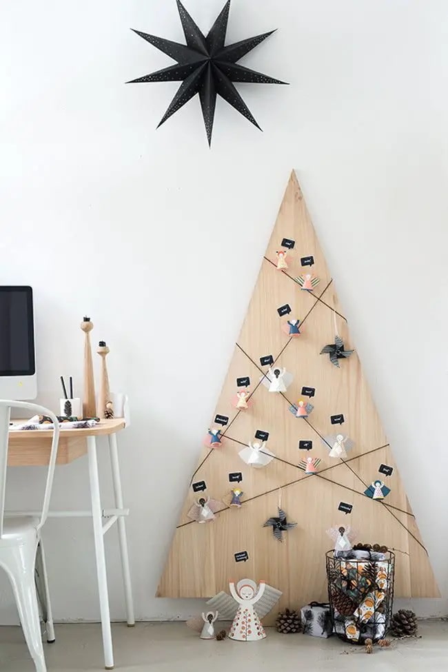 Árboles de Navidad en 2D Árbol de Navidad tipo tablón