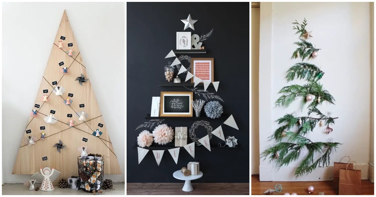 Árbol de Navidad en la pared: 9 ideas para inspirarte