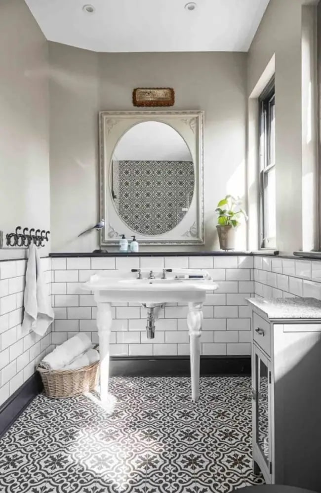 Baño estilo vintage
