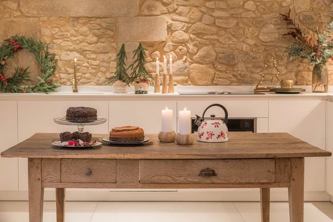 Velas para la mesa de Navidad