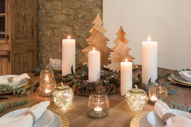 Velas y farolillos para decorar la Navidad