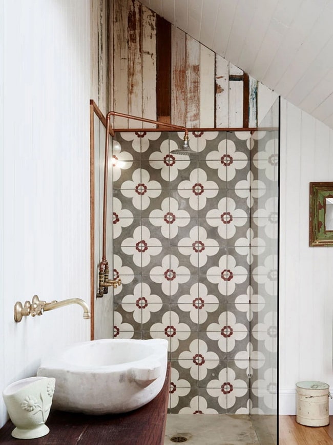 Baño con estilo vintage Estilo Cottagecore