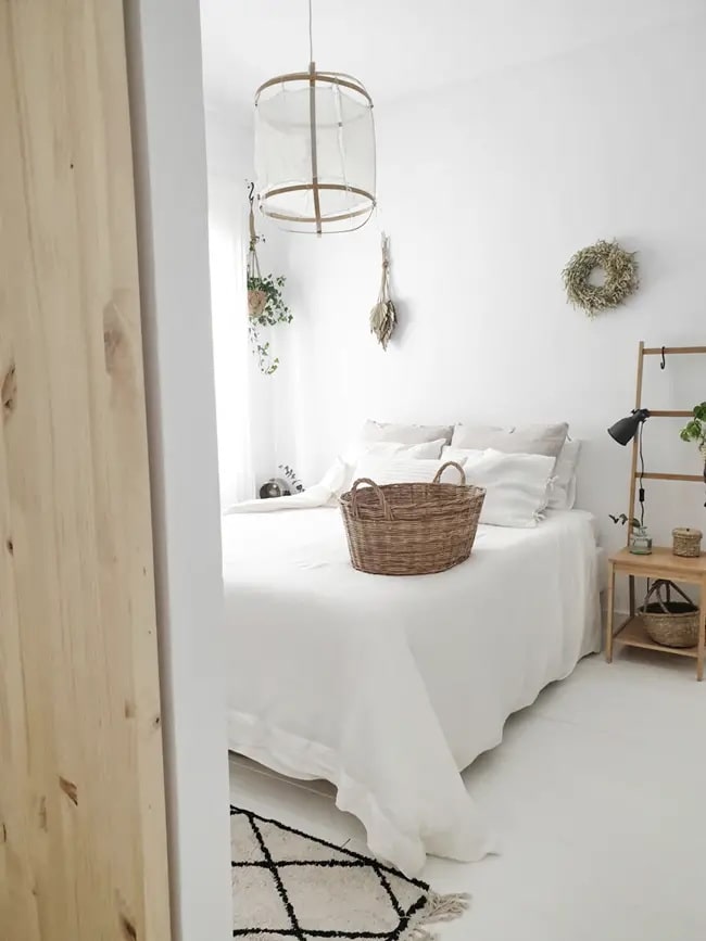 Decoración natural para el dormitorio Dormitorio bien iluminado