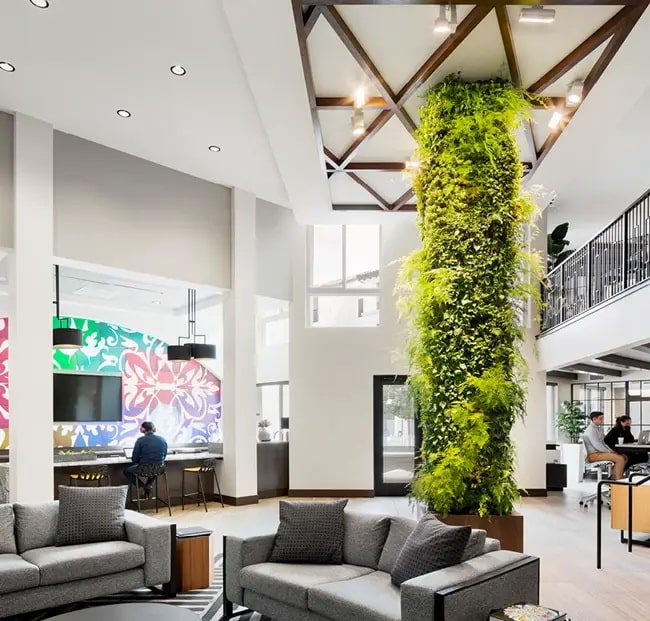 Ideas para decorar columnas Columnas con jardines verticales