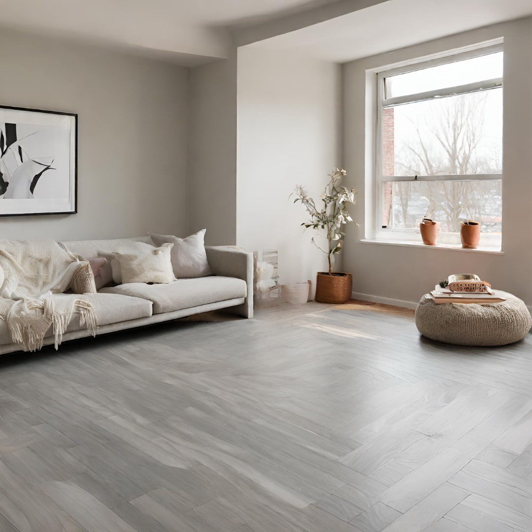 Ideas para salones con parquet gris