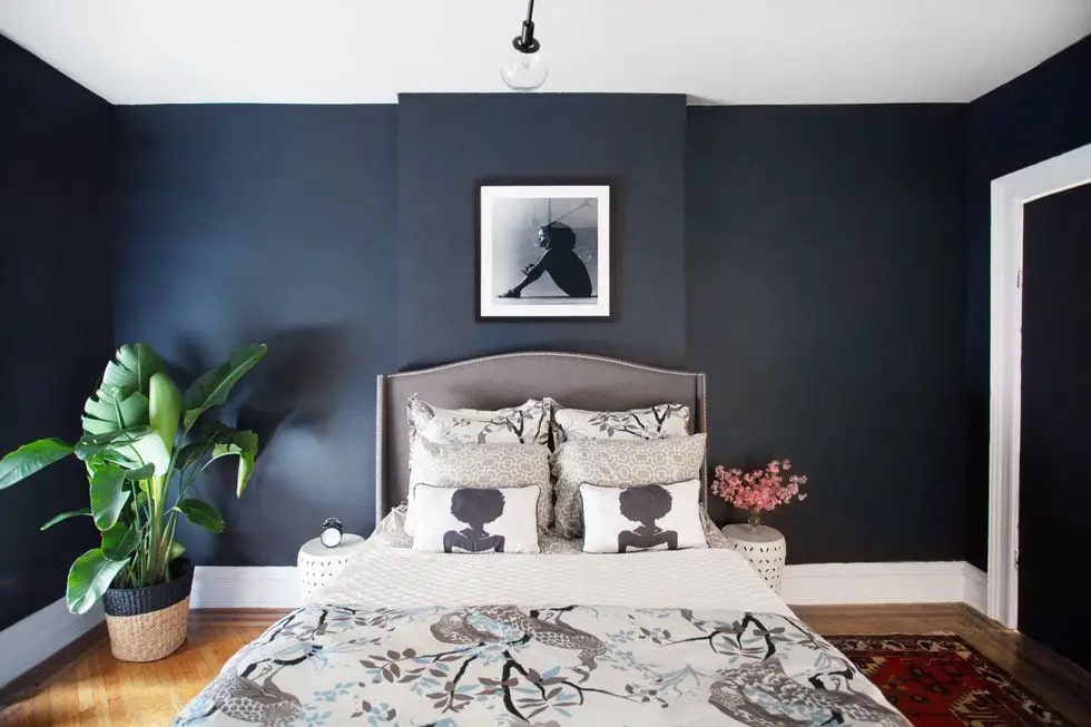 Un azul muy navy Dormitorios azules y grises