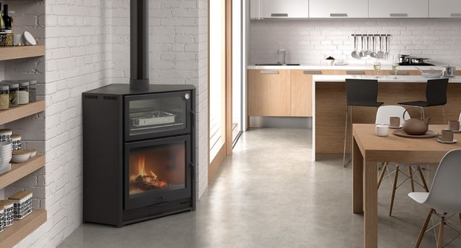 Decoración con estufas de leña de esquina Estufas de leña para esquina