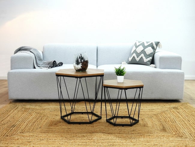 Alfombras de fibras naturales para el salón Salones con alfombras de fibras naturales